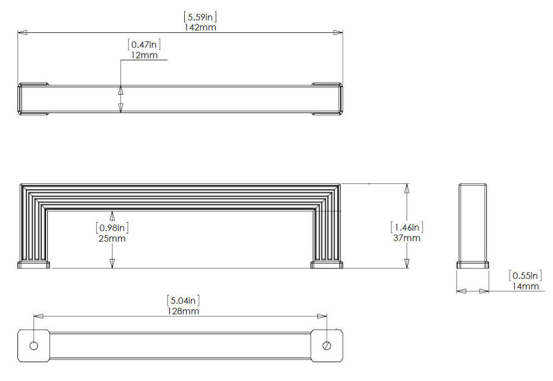 Richelieu BP8788128HBRZ: 128mm cc Como Cabinet Pull - Honey Bronze