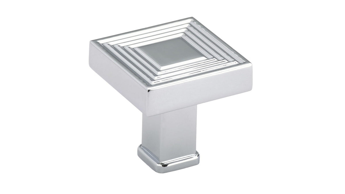 Richelieu BP87883535140: 1-3/8" Como Square Cabinet Knob - Chrome