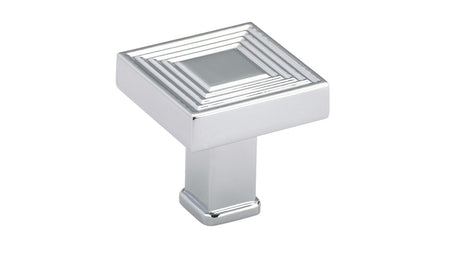 Richelieu BP87883535140: 1-3/8" Como Square Cabinet Knob - Polished Chrome
