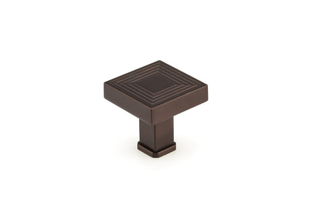 Richelieu BP87883535HBRZ: 1-3/8" Como Square Cabinet Knob - Honey Bronze