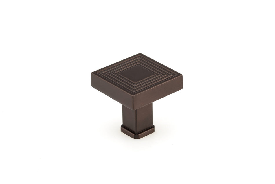 Richelieu BP87883535HBRZ: 1-3/8" Como Square Cabinet Knob - Honey Bronze