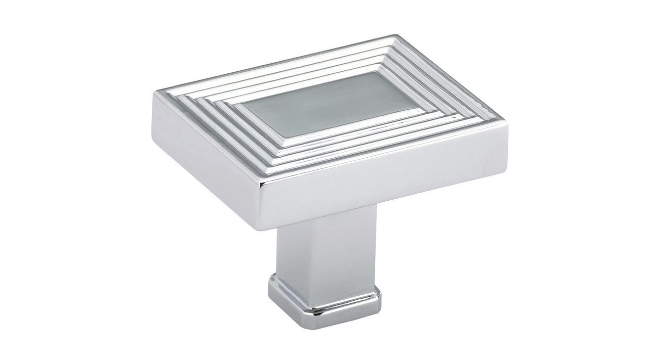 Richelieu BP87883545140: 1-3/8" Como Square Cabinet Knob - Polished Chrome