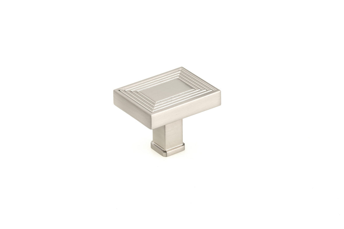 Richelieu BP87883545195: 1-25/32" Como Rectangular Cabinet Knob - Brushed Nickel