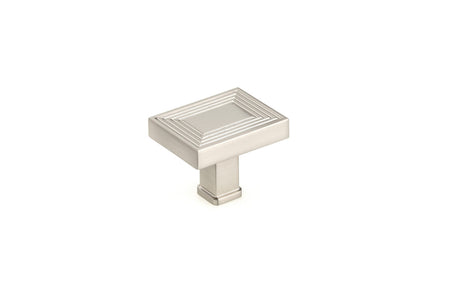 Richelieu BP87883545195: 1-3/4" Como Rectangular Cabinet Knob - Brushed Nickel