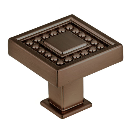 Richelieu BP87953333HBRZ: 1-5/16" Torcello Square Cabinet Knob - Honey Bronze