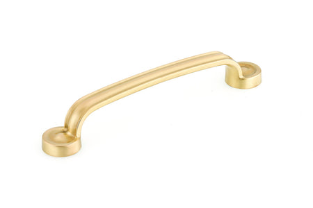 Richelieu BP8855128160: 128mm cc Arezzo Cabinet Pull - Satin Brass