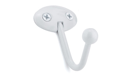 Richelieu BP8920130: 2-1/2" Utility Single Wall Hook (pair) - White