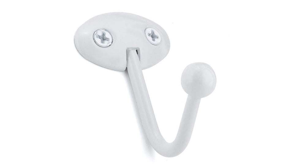 Richelieu BP8920130: 2-1/2" Utility Single Wall Hook (pair) - White