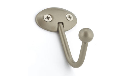 Richelieu BP89221184: 2-1/2" Utility Single Wall Hook (pair) - Matte Nickel