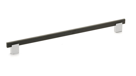 Richelieu BP905320140900: 320mm cc Madison Cabinet Pull - Polished Chrome/Matte Black