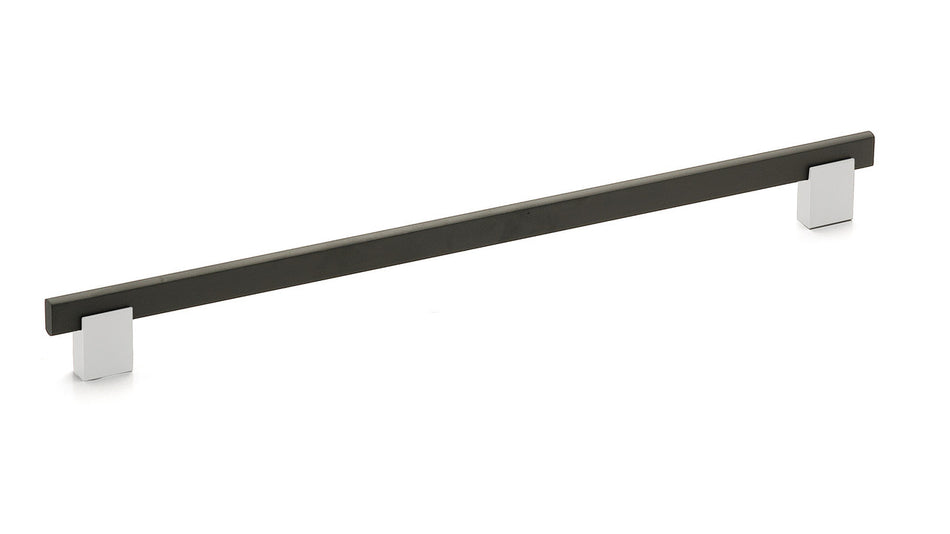 Richelieu BP905320140900: 320mm cc Madison Cabinet Pull - Polished Chrome/Matte Black