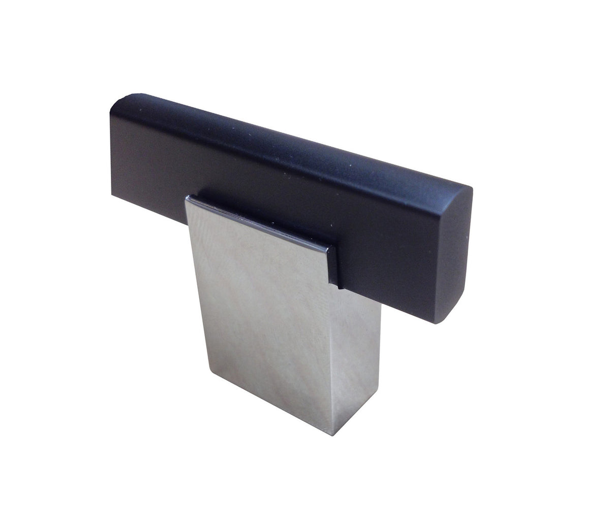Richelieu BP90540140900: 40mm Madison T-Bar Cabinet Knob - Polished Chrome/Matte Black