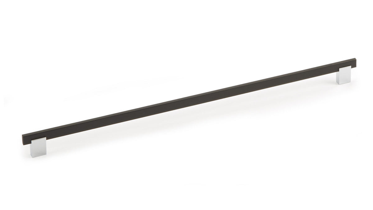 Richelieu BP905480140900: 320mm cc Madison Cabinet Pull - Polished Chrome/Matte Black