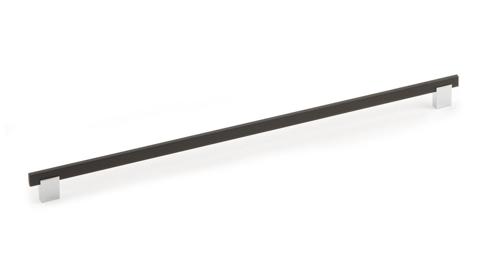 Richelieu BP905480140900: 320mm cc Madison Cabinet Pull - Polished Chrome/Matte Black