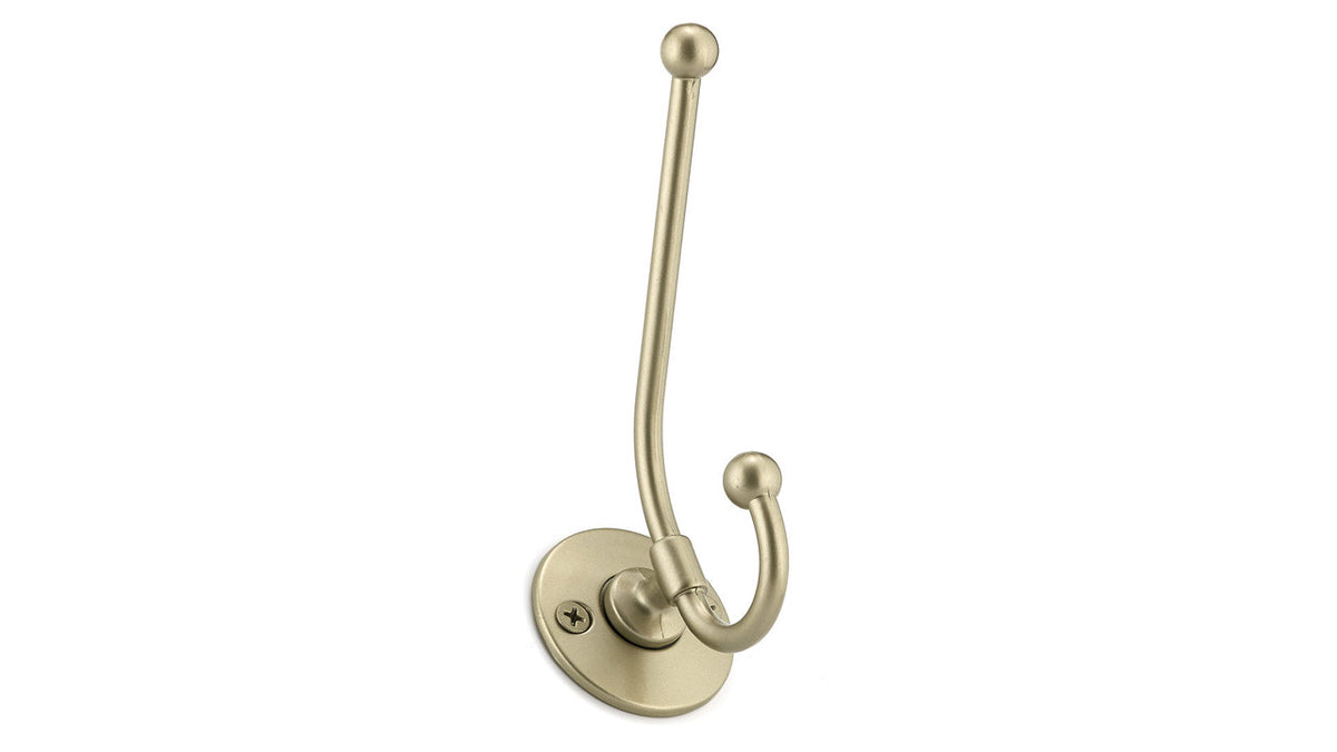 Richelieu BP91221184: 4-1/2" Classic Double Wire Wall Hook - Matte Nickel