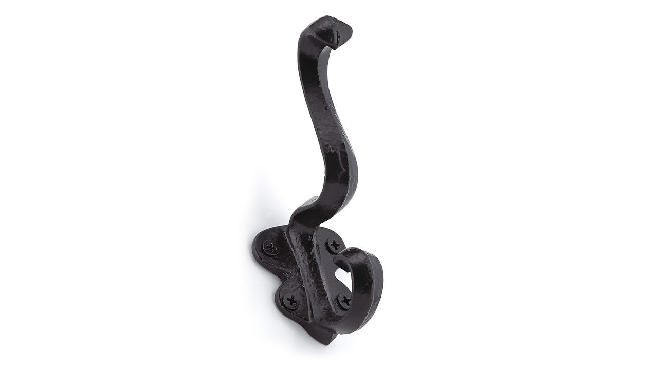 Richelieu BP92346900: 4-5/8" Classic Forged Iron Double Wall Hook - Matte Black