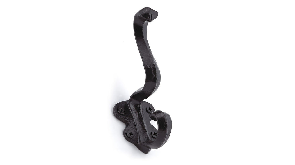 Richelieu BP92346900: 4-5/8" Classic Forged Iron Double Wall Hook - Matte Black