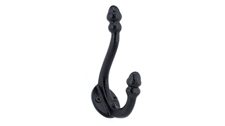 Richelieu BP92347900: 4-3/8" Classic Forged Iron Double Wall Hook - Matte Black