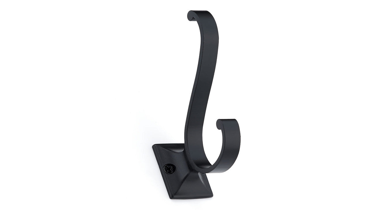 Richelieu BP92429900: 3-5/8" Transitional Double Wall Hook - Matte Black