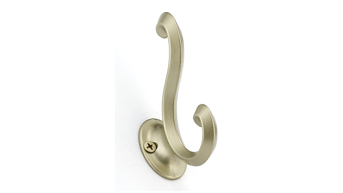 Richelieu BP92521184: 3-3/4" Classic Double Wall Hook - Matte Nickel