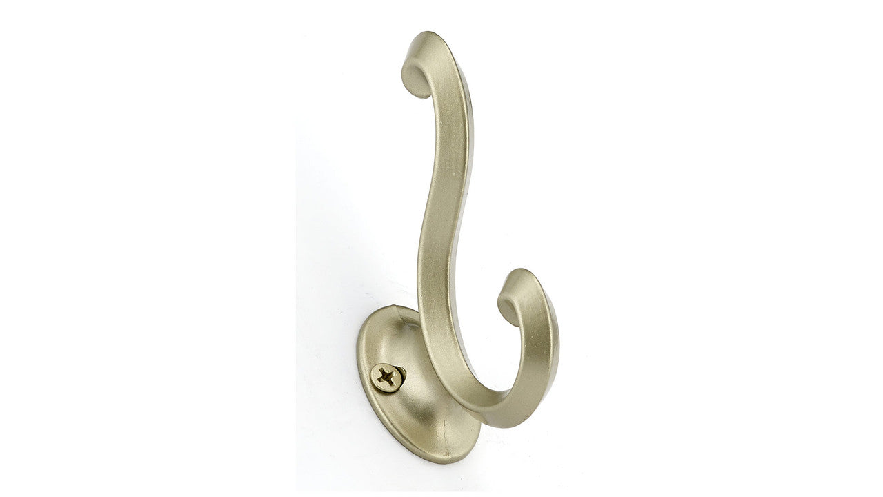 Richelieu BP92521184: 3-3/4" Classic Double Wall Hook - Matte Nickel