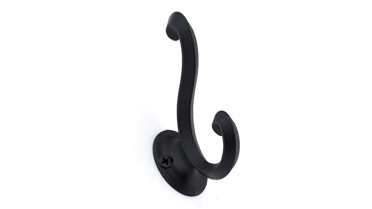 Richelieu BP9252990: 3-3/4" Classic Double Wall Hook - Black