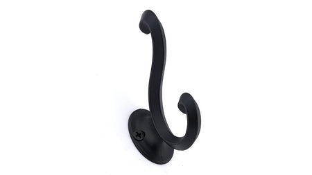 Richelieu BP9252990: 3-3/4" Classic Double Wall Hook - Black