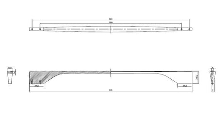 Richelieu BP9253320140: 288mm or 320mm cc Creston Cabinet Pull - Polished Chrome