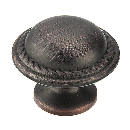 Richelieu BP92830BORB: 1-3/8" Mericourt Cabinet Knob - Brushed Oil Rubbed Bronze