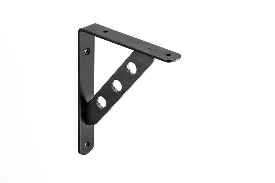 Richelieu BP9445197900: 6-7/32" Rustic Forged Iron Decorative Shelf Support - Matte Black