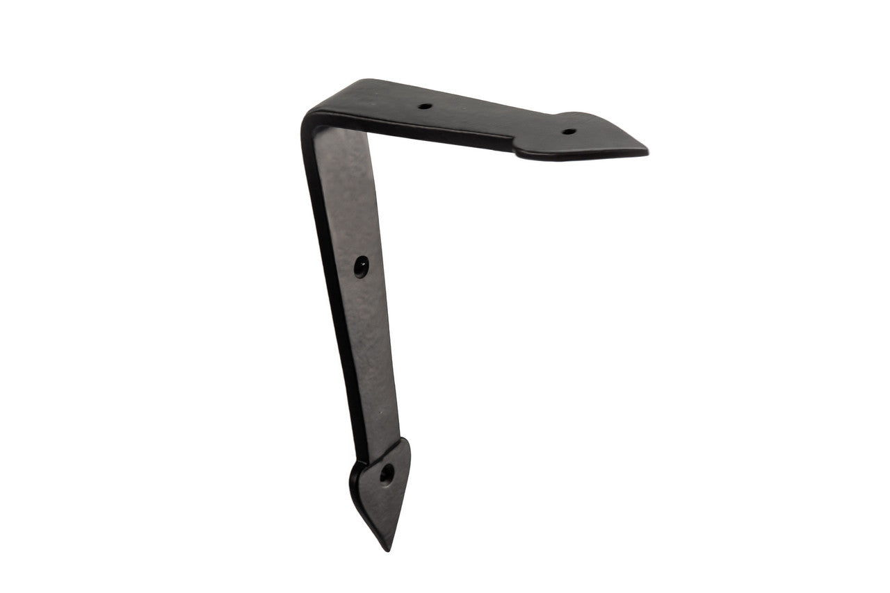 Richelieu BP9446200900: 6" Rustic Forged Iron Decorative Shelf Support - Matte Black