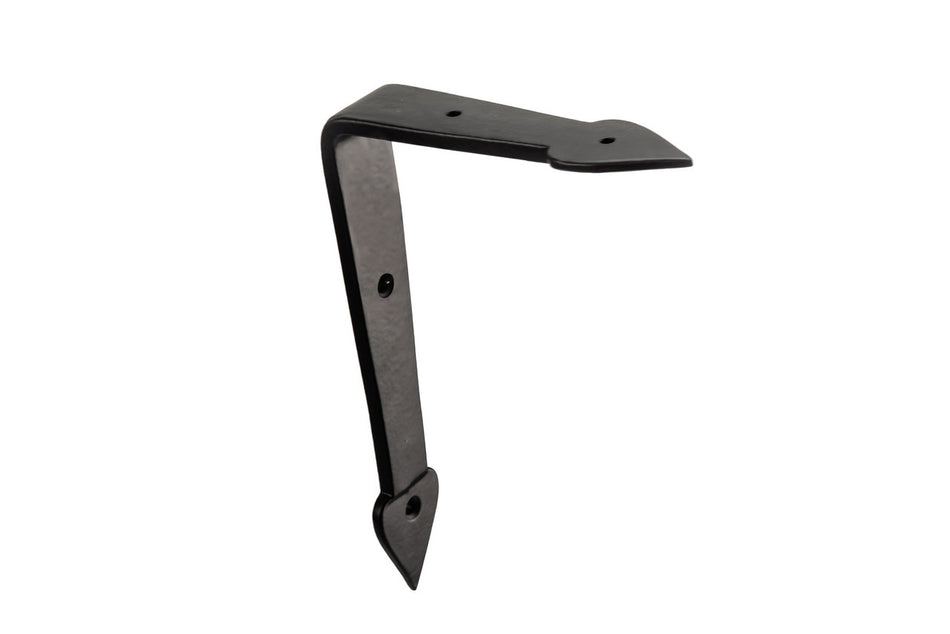 Richelieu BP9446200900: 6" Rustic Forged Iron Decorative Shelf Support - Matte Black