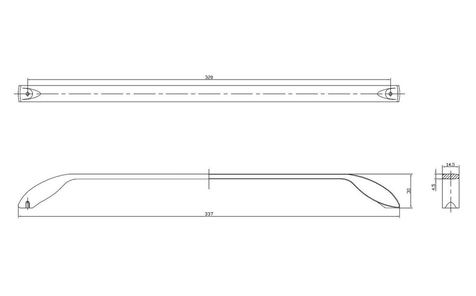 Richelieu BP9455320195: 320mm cc Como Cabinet Pull - Brushed Nickel