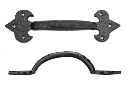 Richelieu BP9462162900: 172mm cc Rustic Forged Iron Cabinet Pull - Matte Black