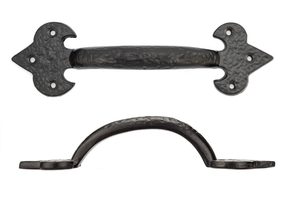 Richelieu BP9462162900: 172mm cc Rustic Forged Iron Cabinet Pull - Matte Black
