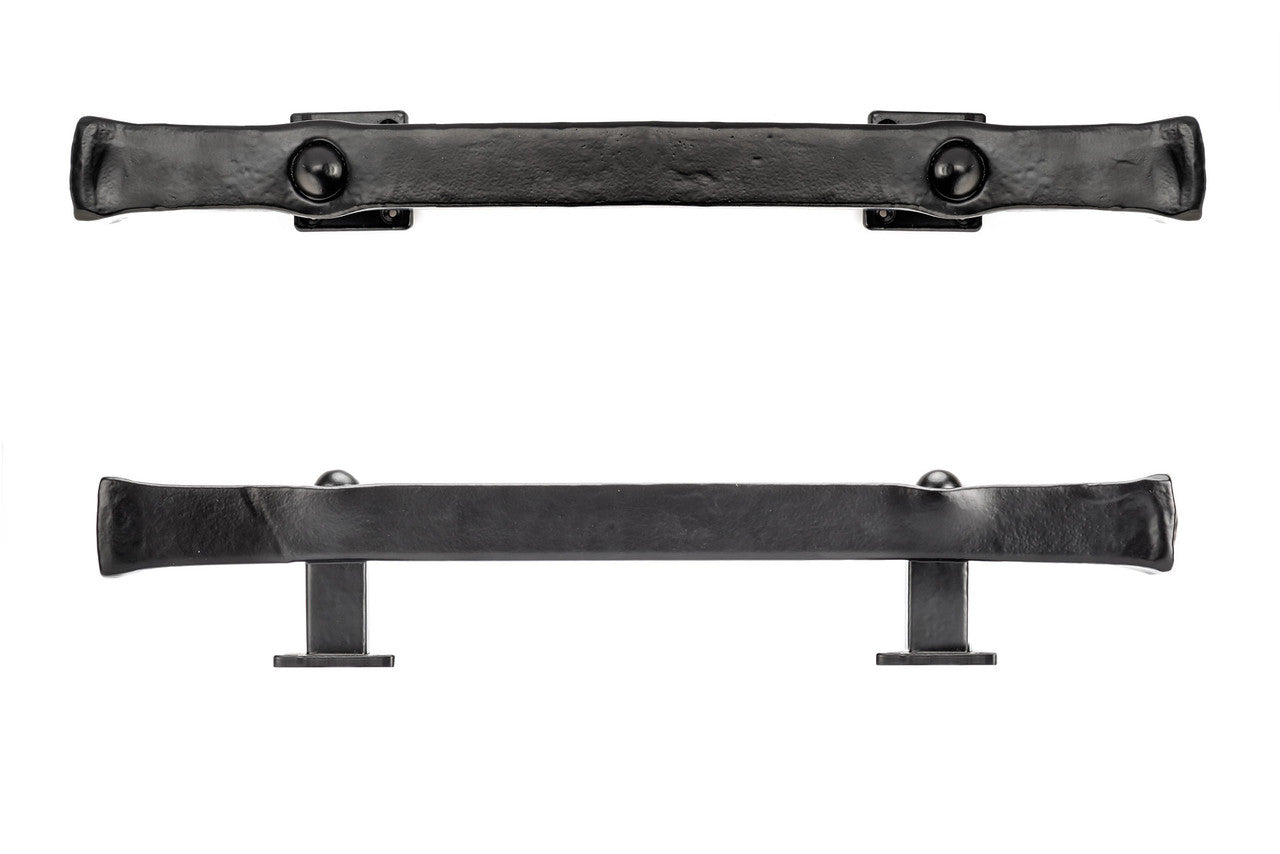 Richelieu BP9463280900: 11" cc Rustic Forged Iron Cabinet Pull - Matte Black