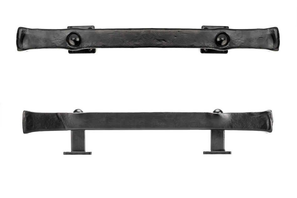 Richelieu BP9463280900: 11" cc Rustic Forged Iron Cabinet Pull - Matte Black