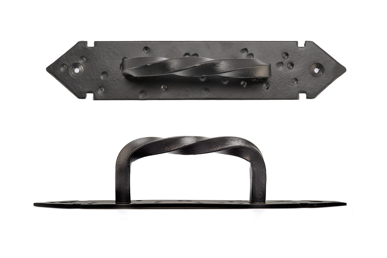 Richelieu BP9468207900: 207mm cc Traditional Forged Iron Door Pull - Matte Black