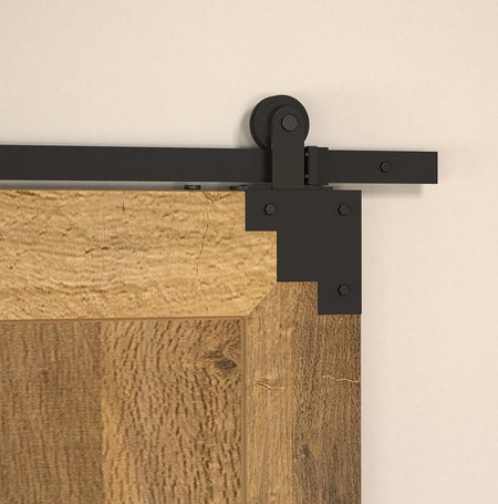 Richelieu BP954278900: 3" Traditional Decorative Corner Bracket for Barn Door - Matte Black