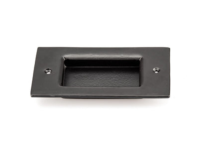 Richelieu BP95495900: 104mm cc Traditional Recessed Forged Iron Cabinet Pull - Matte Black