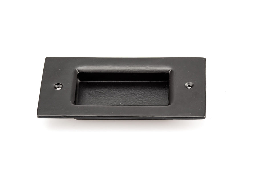Richelieu BP95495900: 104mm cc Traditional Recessed Forged Iron Cabinet Pull - Matte Black