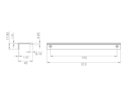 Richelieu BP9898192166: 192mm cc Lincoln Edge Cabinet Pull - Satin Gold