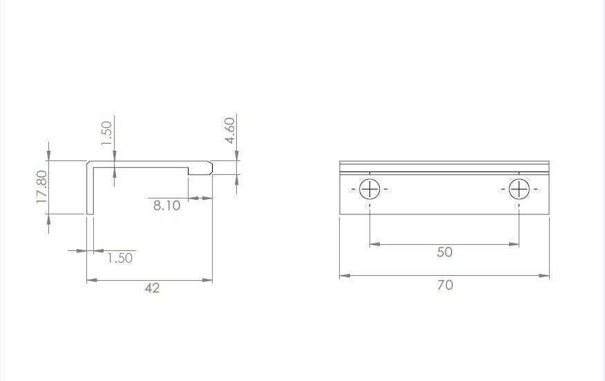 Richelieu BP98985030: 50mm cc Lincoln Edge Cabinet Pull - White