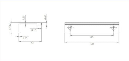 Richelieu BP989880166: 80mm cc Lincoln Edge Cabinet Pull - Satin Gold