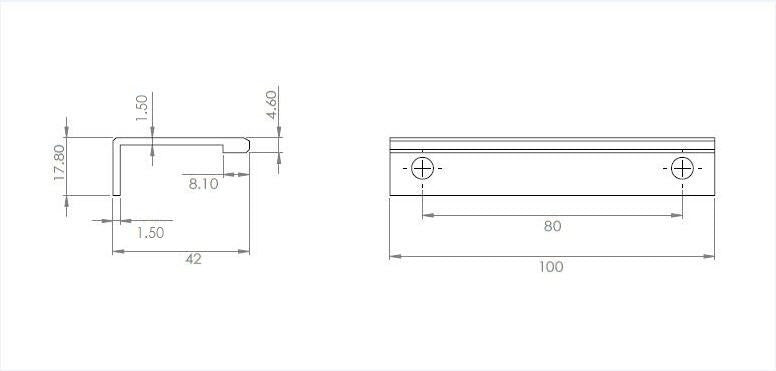 Richelieu BP989880990: 80mm cc Lincoln Edge Cabinet Pull - Black