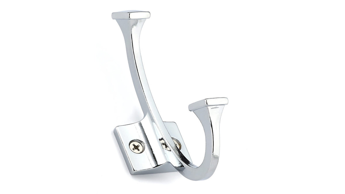 Richelieu NH025200140: 4-3/8" Transitional Double Wall Hook - Polished Chrome