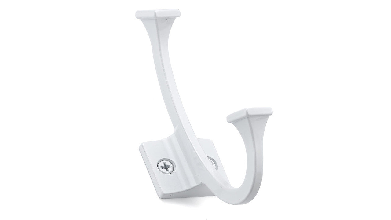 Richelieu NH02520030: 4-3/8" Transitional Double Wall Hook - White