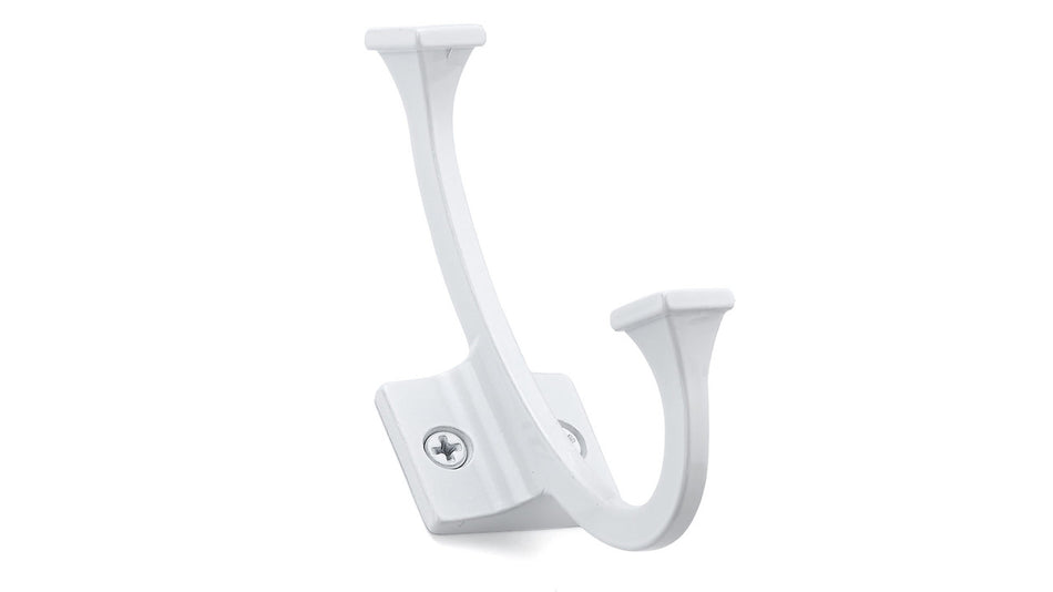 Richelieu NH02520030: 4-3/8" Transitional Double Wall Hook - White