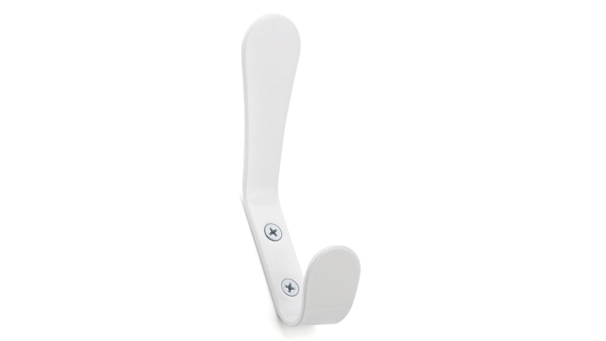 Richelieu NH125302130: 4-7/8" Contemporary Double Wall Hook - White