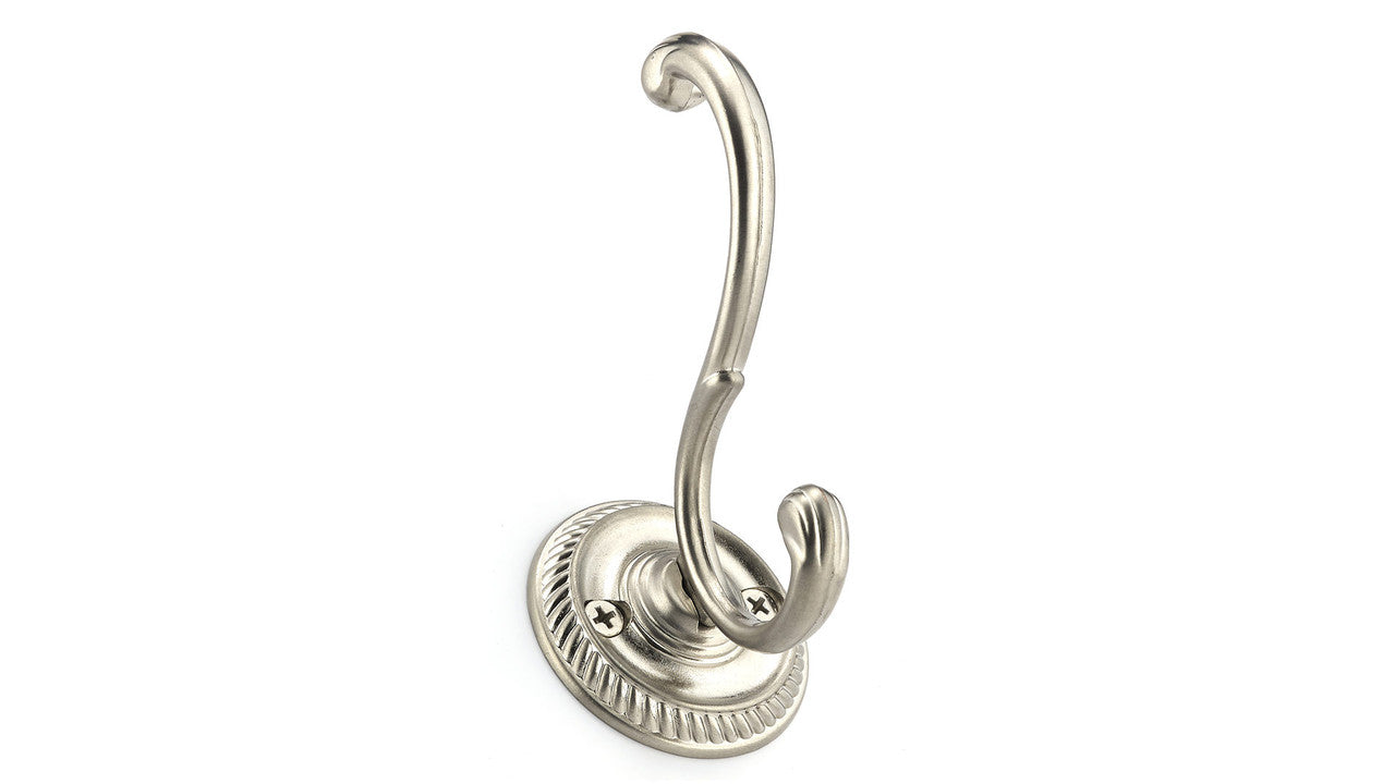 Richelieu NH2053021195: 3-7/8" Classic Double Wall Hook - Brushed Nickel
